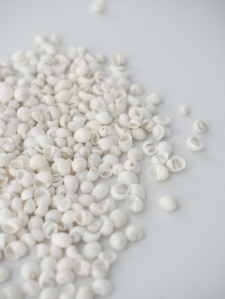 モンゴスホワイト(クサイロカノコ)【約0.3～0.5cm】[メール便可-500gまで]En:  Mongos -white- (size:0.3～0.5cm)