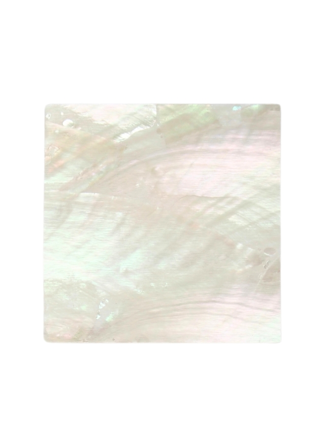 貝殻シート#14 ホワイトアバロン【4×4cm 厚さ0.18-0.2mm/1枚
