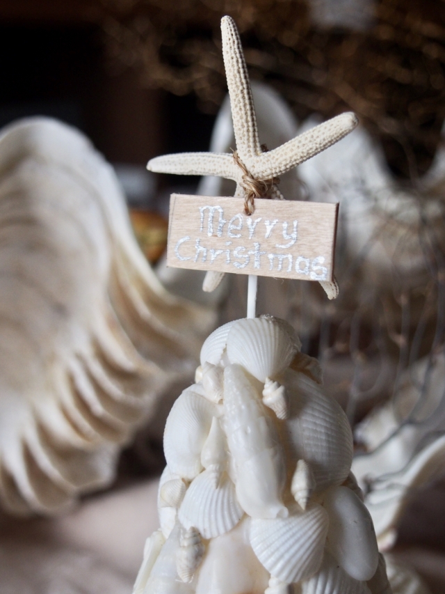 シェルツリー(ホワイトシェル)【約13cm前後/1個】クリスマス