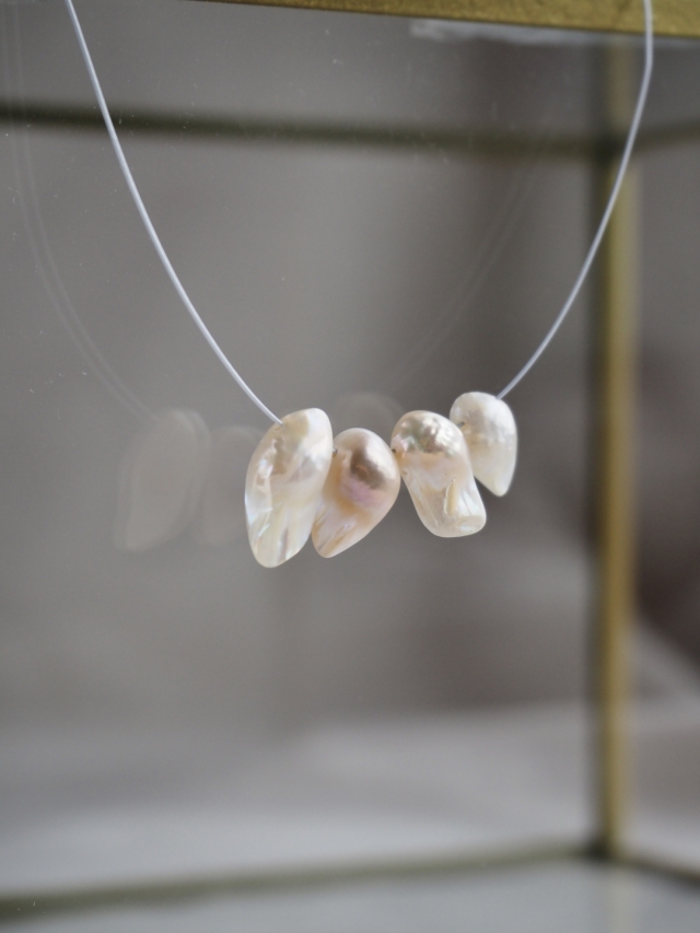 【※最終価格※】スイートピー1.5㎝フープ シャンパンベージュ系淡水パール18㎜ 最終価格※】スイートピー1.5㎝フープ シャンパンベージュ系淡水