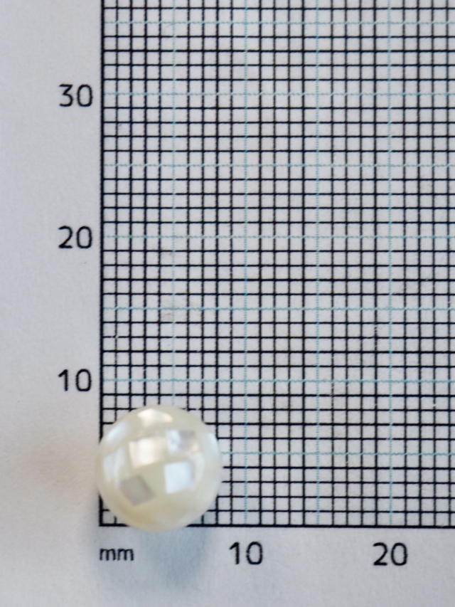 シェルビーズ -螺鈿ボール(シロチョウガイ)【約8mm/1個】[メール便可