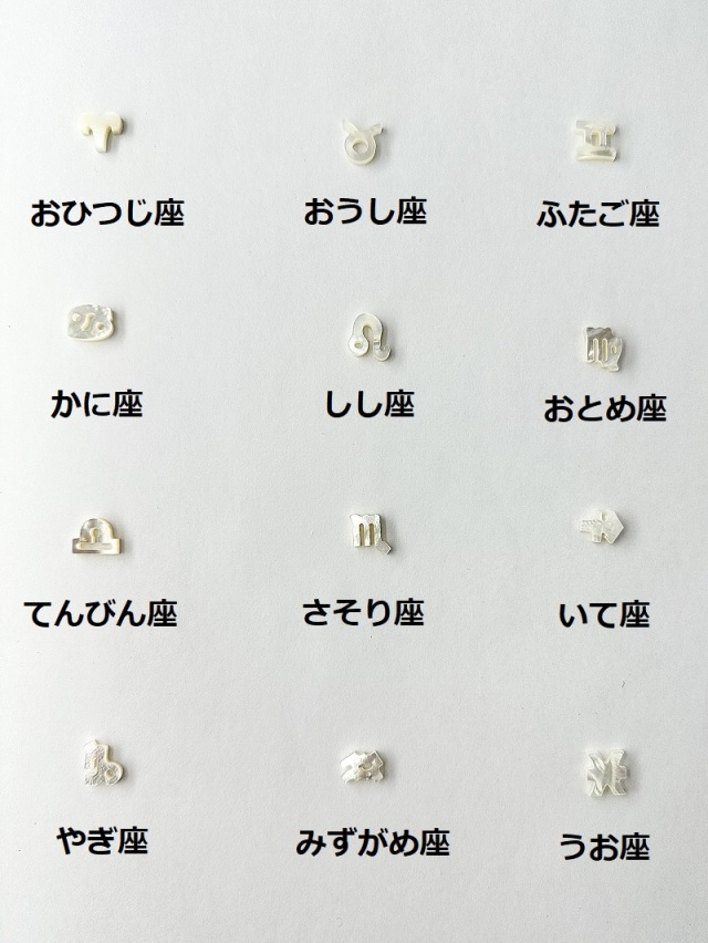 シェルビーズ - 星座(シロチョウガイ)【10mm前後/1個】[メール便可] En