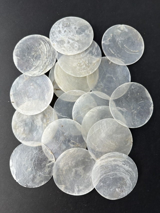お買い得☆カピスナチュラル-B品-【約7cm/約500g】En: Capiz natural