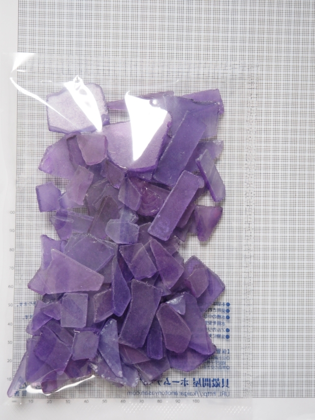 ビーチグラス(人工)単色売り-バイオレット-【約250g】 [メール便可-3