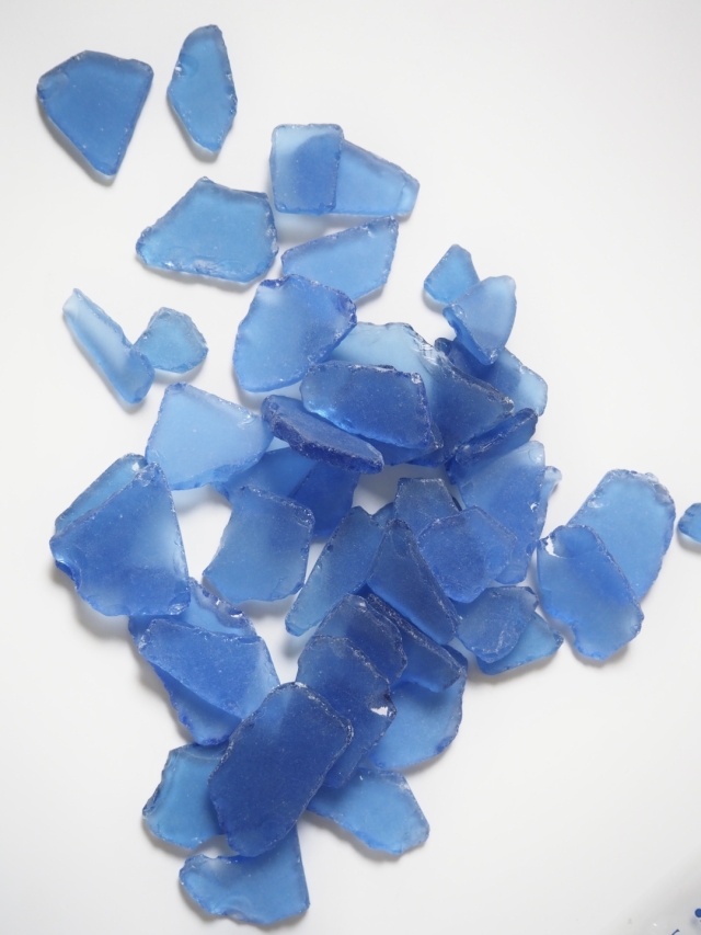 ビーチグラス ビーチグラス(人工)単色売り-ブルー-【約250g】 [メール便可-3袋まで