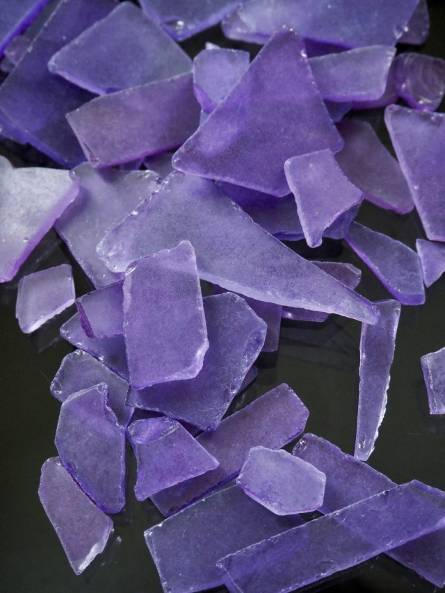 ビーチグラス(人工)単色売り-バイオレット-【約250g】 [メール便可-3