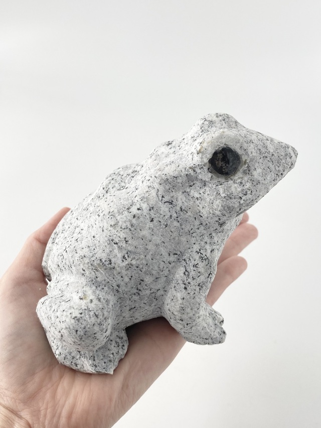 御影石 蛙】子ガエル インテリア置物 オブジェ 