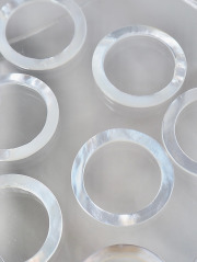シェルフープ-サークル(シロチョウガイ)【約22mm/1個】[メール便可]まとめ買い10%OFF #1130 En: Shell Beads -White MOP 貝殻