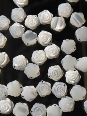 シェルビーズ - ローズ(タカセガイ)【約10mm/1個】[メール便可]まとめ買い10%OFF #252 En:Trocus - Shell Beads -rose 貝殻