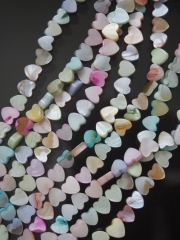淡水真珠貝 -パステルカラー- ハート小【約6mm】＃236[メール便可]   En:Freshwater pearl MOP - Shell Beads 貝殻