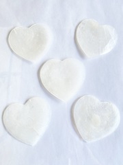 カピスナチュラル【ハート】(約5cm前後/10枚)[メール便可-18袋まで]En:Capiz heart shape- natural 貝殻