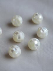 シェルビーズ -螺鈿ボール(シロチョウガイ)【約8mm/1個】[メール便可]まとめ買い10%OFF #1210 En: Shell Beads -White MOP 貝殻