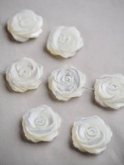 シェルビーズ-ローズ 大 縦穴(タカセガイ)【約15mm/1個】[メール便可]まとめ買い10%OFF #1041 貝殻