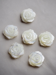 シェルビーズ-片穴 ローズ(タカセガイ)【約10mm/1個】[メール便可] まとめ買い10%OFF #1043 貝殻