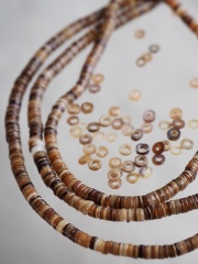 ブラウンピン#19【約0.3～0.4cm/1本約60cm】[メール便可] En: Shell Beads,black colour 貝殻