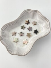 シェルビーズ - スター(クロチョウガイ)【約10×10mm/約12個・約10cm】[メール便可]まとめ買い10%OFF #285 En:Shell Beads -Black MOP 貝殻