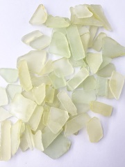 ビーチグラス(人工)単色売り-ライトグリーン-【約250ｇ】　[メール便可-3袋まで]  En: Beach Glass - light green (250g)