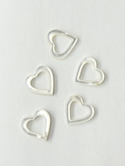 シェルパーツ-ハートサークル(シロチョウガイ)【約15mm/1個】[メール便可]まとめ買い10%OFF #1123 En: Shell Beads -White MOP 貝殻