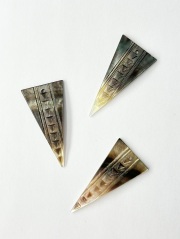 シェルパーツ - トライアングル(クロチョウガイ)【約20×40mm/1個】[メール便可] まとめ買い10%OFF #2114 En:-Shell parts -Black MOP 貝殻