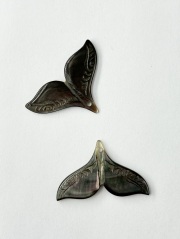 シェルパーツ - テール(クロチョウガイ)【約20×30mm/1個】[メール便可] まとめ買い10%OFF #2128 En:-Shell parts -Black MOP 貝殻