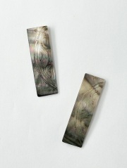 シェルパーツ-プレート短冊(クロチョウガイ)【約13×45mm】1個 [メール便可]まとめ買い10%OFF #2131 En:Shell parts -Black MOP 貝殻