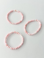 ソデボラ科-丸ビーズ(ピンク)【約3mm(約10cm・約34個)】#1376[メール便可]まとめ買い10%OFF 貝殻