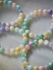 淡水真珠貝 -パステルカラー- 丸ビーズ【約6mm】＃235[メール便可] En:Freshwater pearl MOP - Shell Beads 貝殻