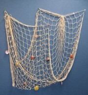 インテリア用 フィッシングネット (貝殻付き)【約100×200ｃｍ/1個】 En:  Decora Tive Fishing Net