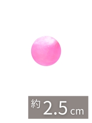 カピス 蛍光ピンク【約2.5cm/10枚】[メール便可]En:Capiz Round- Pink