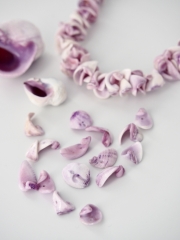 クチムラサキ シェルパーツ#45【約0.8～1.0ｃｍ/1本約43ｃｍ前後】[メール便可-12袋まで] En:  Shell Beads cebu beauty (Size:0.8-1cm, per 1strand-43cm) 貝殻