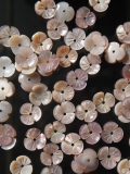 シェルビーズ - ツユクサ ピンク(淡水真珠貝)【約10mm/1個】[メール便可]まとめ買い10%OFF #227 En:Freshwater pearl MOP - Shell Beads -dayflower