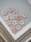 シェルビーズ - 桃の花 ピンク(淡水真珠貝)【約11mm/1個】[メール便可]まとめ買い10%OFF  #203 En:Freshwater pearl MOP - Shell Beads -peach blossom