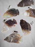 シェルチャーム-フィッシュ(クロチョウガイ)【約14×26mm/1個】[メール便可]まとめ買い10%OFF #1254 En:Shell charm Black MOP