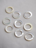シェルフープ-サークル(シロチョウガイ)【約8.5mm/1個】[メール便可]まとめ買い10%OFF #1120 En: Shell Beads -White MOP