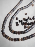 ブラックピン#20【約0.5ｃｍ/1本約55cm】(クロタイラギ)[メール便可-10袋まで]   En: Shell Beads,black colour