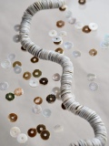 グリーンシェル#34【約0.4～0.5cm/1本約60cm】[メール便可-10袋まで] En:Shell Beads green shell