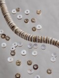 ブラウンオリーブ#42【約0.4～0.5cm/1本約60cm】[メール便可-10袋まで]En: Shell Beads,brown&olive colour