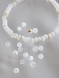 淡水真珠貝-シード【約3mm(約10cm・約60個)】#1358[メール便可]まとめ買い10%OFF En:Freshwater pearl MOP - Shell Beads 貝殻