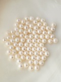 アコヤ真珠 両穴（通し穴）【約5～5.5mm/2粒】#2068[メール便可]