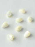 シェルビーズ - つぼみ小-片穴 (タカセガイ)【約11×8mm/1個】 [メール便可]#2106 まとめ買い10%OFF En:Trocus - Shell Beads -flower bud
