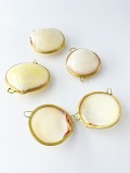 貝殻の小物入れ-ティグリナ(ツキガイ)磨き(ミニ)-【5cm前後/1個】 En:  Shell coin purse -codakia tigerina polished- (size:approx.5cm, per 1pcs)