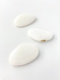 ニッコウガイホワイト両面【約4.0～5.5ｃｍ/3個入】[メール便可-20袋まで]   En: Sunshine shell  white (Size:4-5.5cm, per 3pcs)