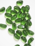 グラスビーンズ -グリーン-【2.7ｃｍ前後/約250ｇ】　[メール便可-3袋まで] En: Glass Beans- green(size:2.7cm, per 250g)