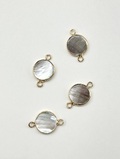 つなぎシェルパーツ -クロチョウガイ オーバル【約20×12mm/1個】[メール便可]まとめ買い10%OFF #2186 En:Shell parts -Black MOP 貝殻
