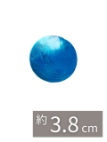 カピスブルー1.5インチ【約3.8cm/10枚】[メール便可] En:Capiz Round- blue