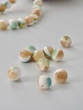 夜光貝ビーズ【玉サイズ約9mm】[メール便可]#294 En: Shell Beads -green turbo snail- (size:9mm) 貝殻