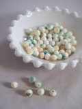 夜光貝ビーズ-キャンディ-【約6mm】[メール便可] #122 En:  Shell Beads -green turbo snail-(size:6mm) 貝殻