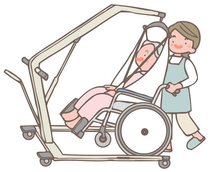 ゆっくりおろし着座し吊り金具を外す イメージ