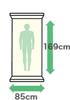幅：85cm・縦：169cm