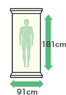 幅：91cm・縦：181cm